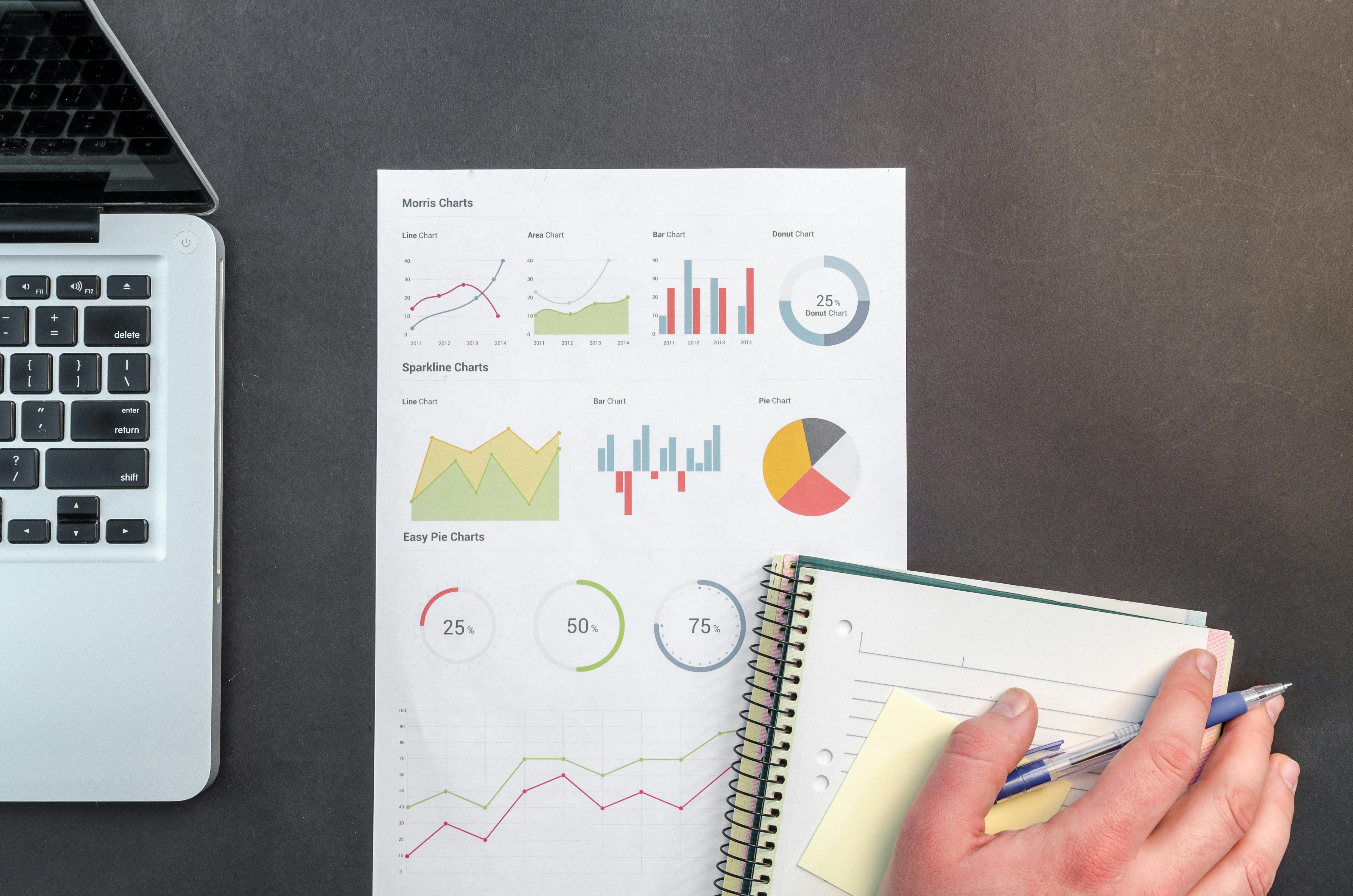 Scientist analyzing real-time data on digital dashboard